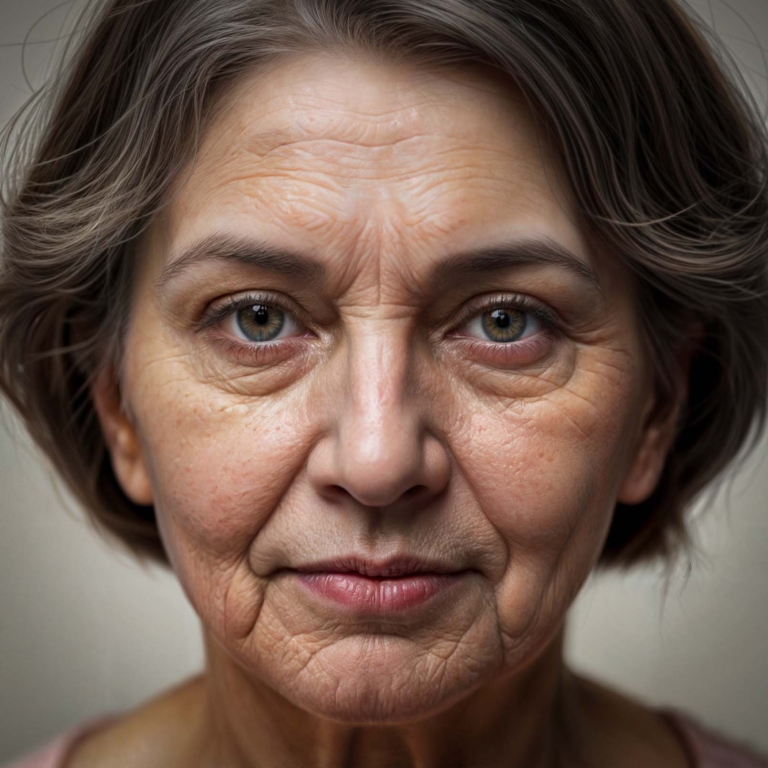 Mujer 66 años retrato imagen IA